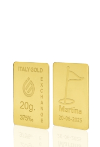 9 Karat Sport Golf Goldbarren aus 20 g - Geschenk-Ideen Sport - IGE Gold