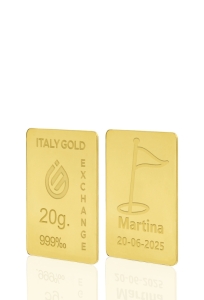 24 Karat Sport Golf Goldbarren aus 20 g - Geschenk-Ideen Sport - IGE Gold