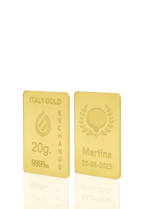 24 Karat Sport Golf Goldbarren aus 20 g - Geschenk-Ideen Sport - IGE Gold
