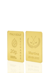 24 Karat Sport Golf Goldbarren aus 20 g - Geschenk-Ideen Sport - IGE Gold