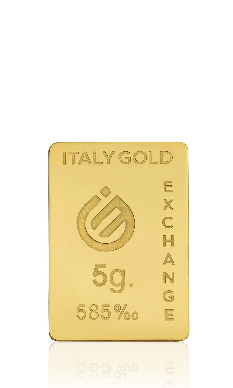 Lingotto Oro 14 Kt da 5 gr. - Idea Regalo Scarabeo - IGE: Italy Gold Exchange