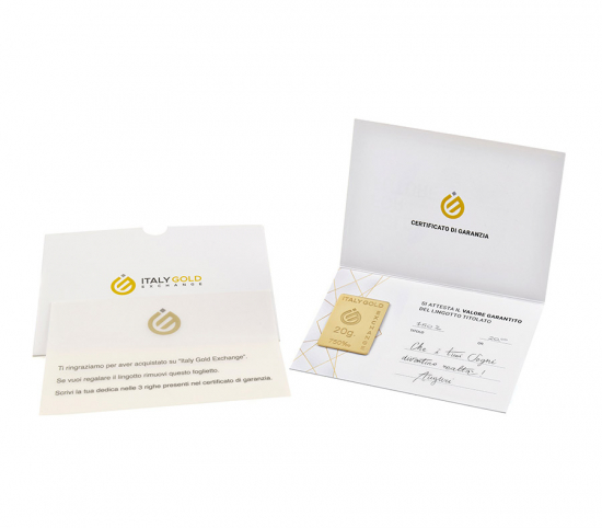 Lingotto Oro 9 Kt da 10 gr. IGE GOLD