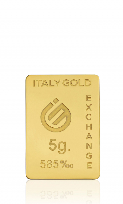 Lingot Or 14 ct de 5 g. - Idée cadeau Porte-bonheur - IGE Gold