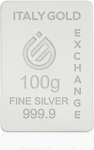 Lingou de Argint Pur de 100 g. - Idee Cadou Amuletă Norocoasă - IGE Gold