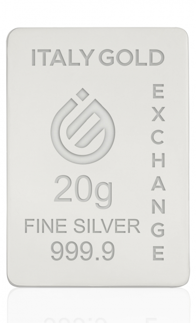 Barra de plata pura de 20 g. - idea de regalo Amuleto de la suerte - IGE Gold