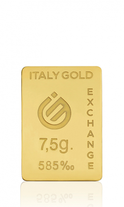 Gold ingot 14 Kt - 7,5 gr. - Gift Idea Star Signs - IGE Gold